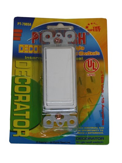 13406 - UL Single Pole Wall Switch ( PT-7965A ) - Box:  - Loc: A1