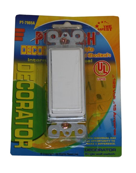 13406 - UL Single Pole Wall Switch ( PT-7965A ) - Box:  - Loc: A1