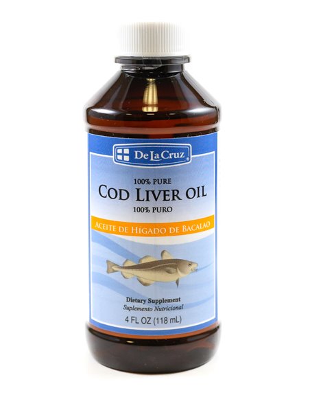 13499 - De La Cruz Cod Liver Oil 100% Puro - 4 fl. oz. - Box:  - Loc: L2