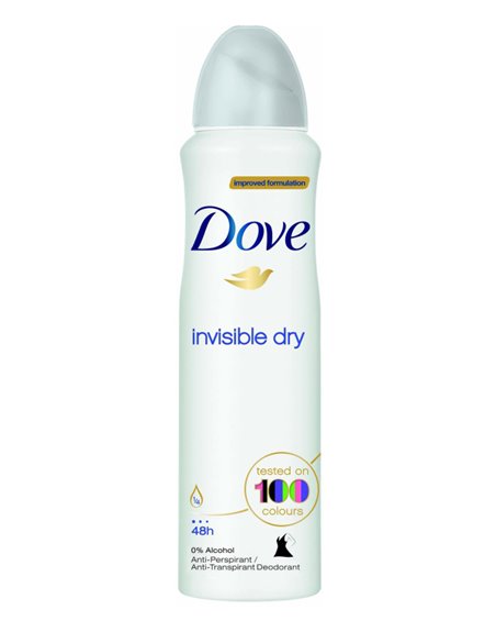 13749 - Dove Deodorant Spray, Invisible Dry - 150ml - Box:  - Loc: K8
