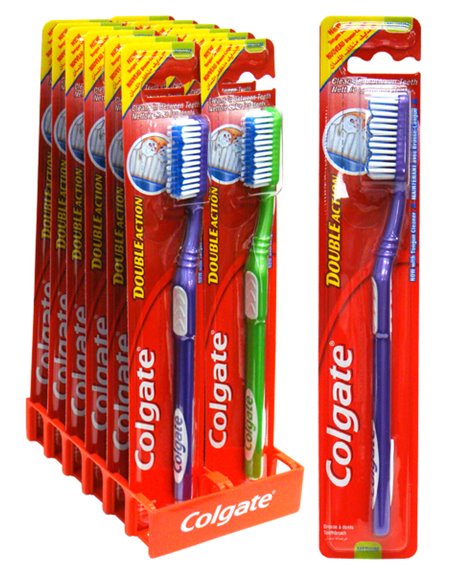 14031 - Colgate Toothbrush, Double Action - (Pack of 12) - Box:  - Loc: K8