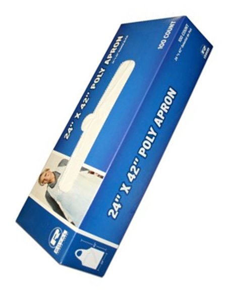 14091 - Poly Aprons 24" X 42" - 100ct - Box:  - Loc: Q4