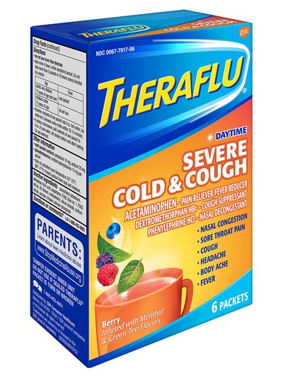 14230 - Theraflu Tea Daytime - 6 Packets - Box:  - Loc: K1