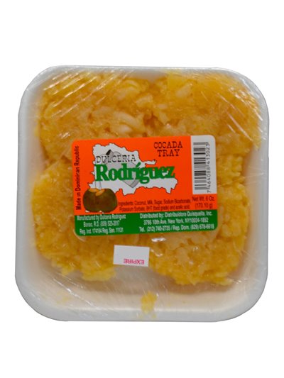 14264 - Dulceria Rodriguez Cocada Tray - 6 oz. - Box:  - Loc: C.J.3