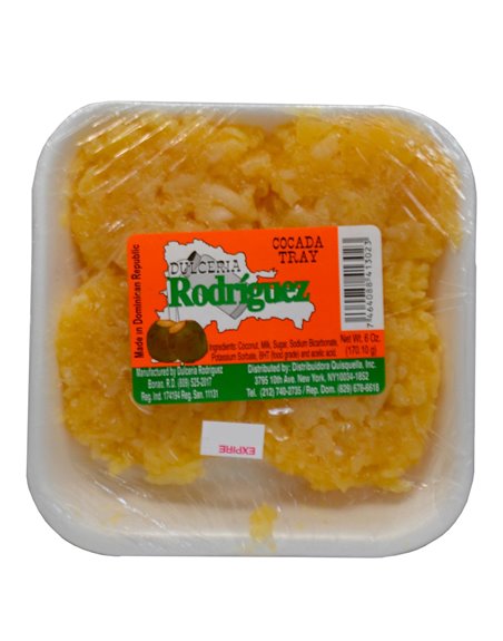 14264 - Dulceria Rodriguez Cocada Tray - 6 oz. - Box:  - Loc: C.J.3