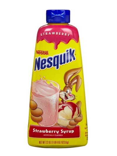 14456 - Nesquik Syrup, Strawberry - 22oz. (Case of 6) - Box:  - Loc: G4