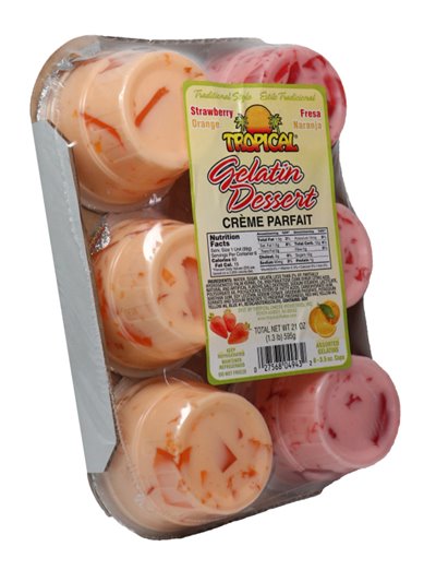 14996 - Tropical Gelatin Dessert Creme - 3.25 oz. (6 Pack) - Box:  - Loc: NV-11