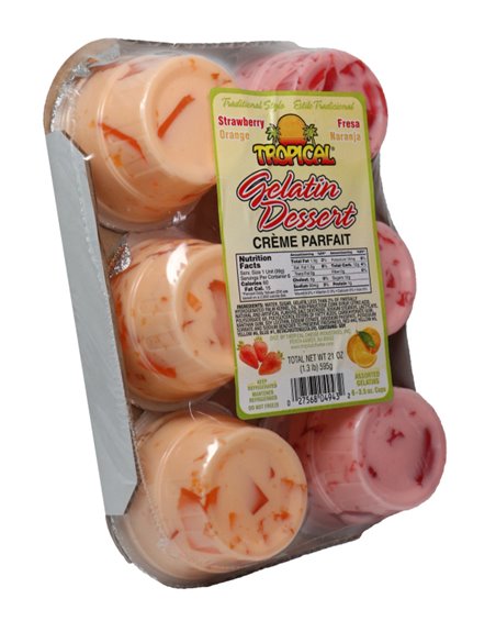 14996 - Tropical Gelatin Dessert Creme - 3.25 oz. (6 Pack) - Box:  - Loc: NV-11