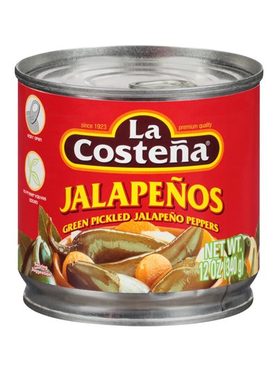 15290 - La Costeña Whole Jalapeño - 12 oz. (Pack of 12) - Box:  - Loc: G13