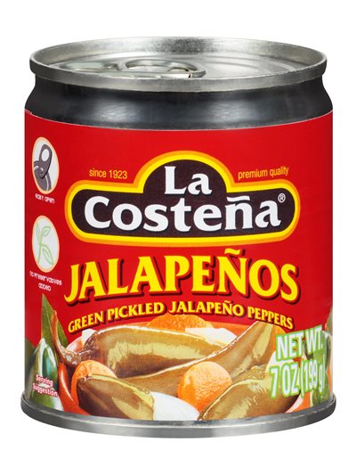 15293 - La Costeña Whole Jalapeño  - 7 oz. (Pack of 24) - Box:  - Loc: H12