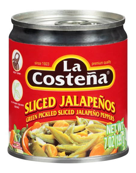15294 - La Costeña Sliced Jalapeño  - 7 oz. (Pack of 24) - Box:  - Loc: G13