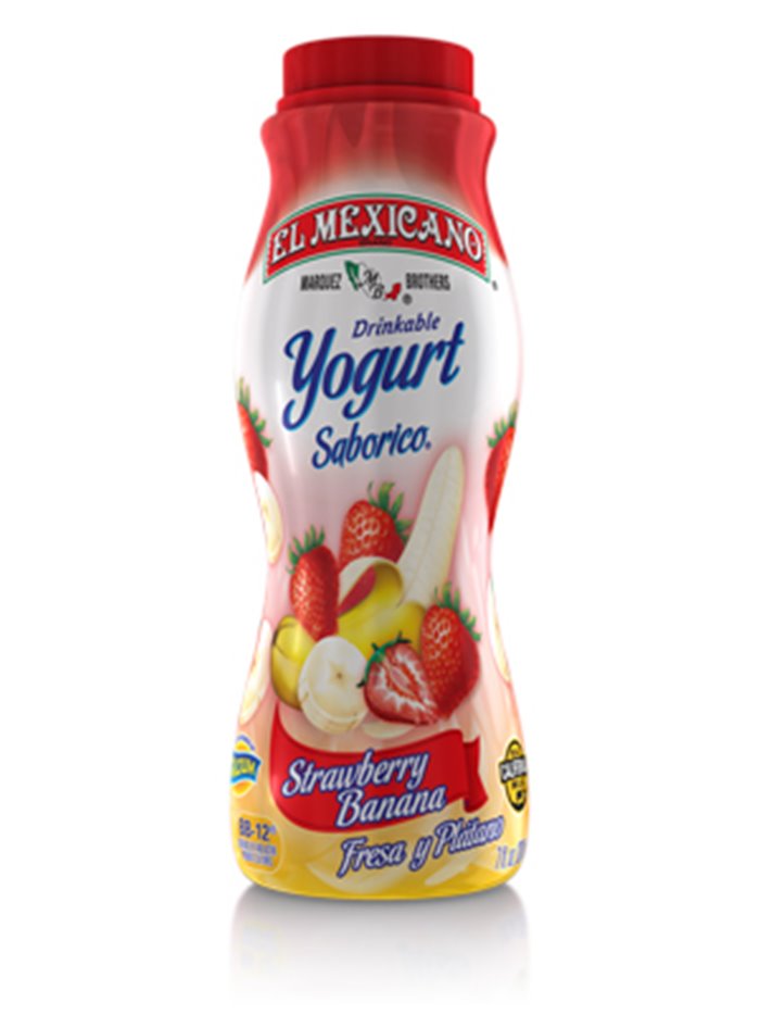 15352 - El Mexicano Yogurt Strawberry/Banana - 7 fl. oz. (12 Pack) - Box:  - Loc: 1