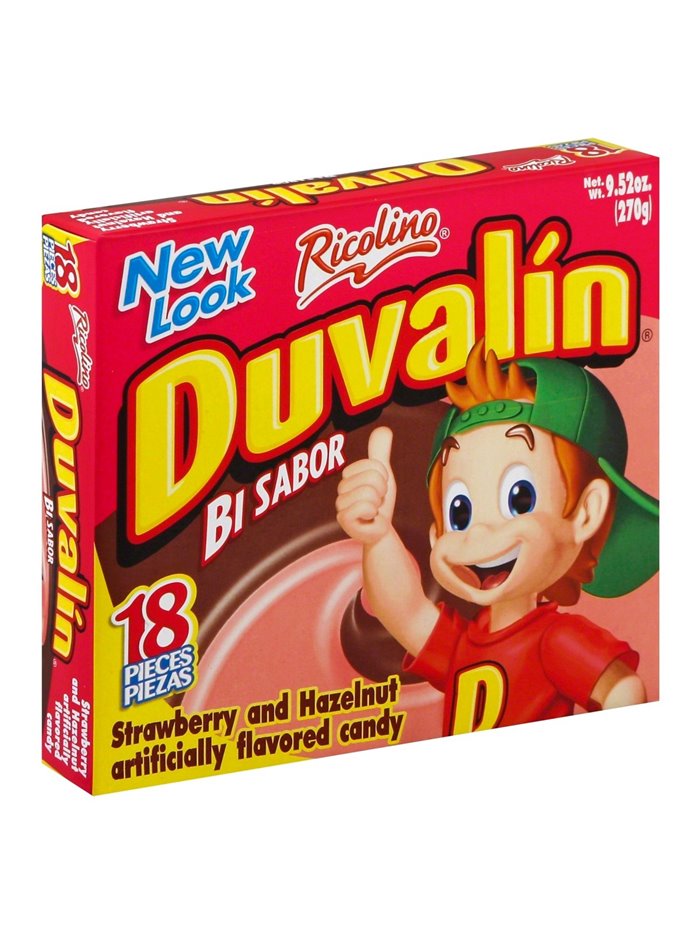 15514 - Duvalín Bi Sabor Strawberry & Hazelnut - 18 Pcs - Box:  - Loc: M9
