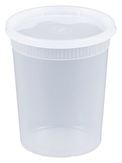 3140 - Plastic Deli Food Containers Combo, 32 oz. - 240ct - Box:  - Loc: N11