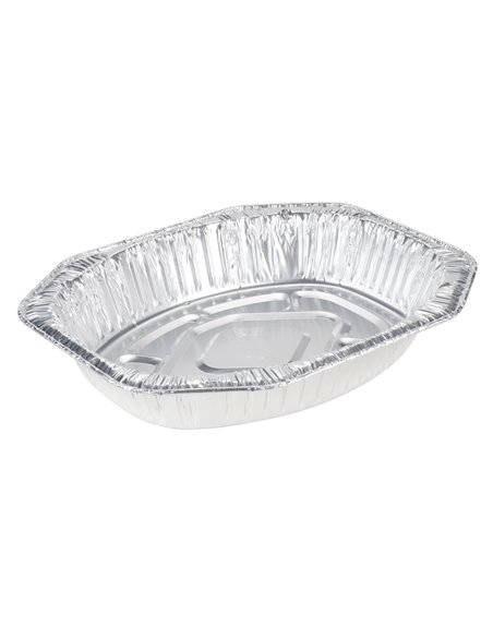 15610 - Aluminum Pan Oval Roaster - 100ct - Box:  - Loc: R2