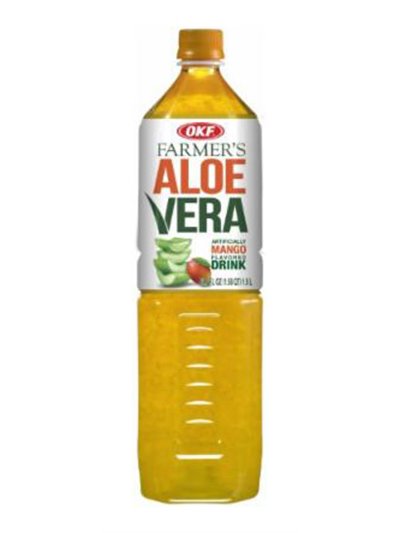 11168 - OKF Aloe Vera Drink, Mango - 1.5 Lt (Case of 12) - Box:  - Loc: F7