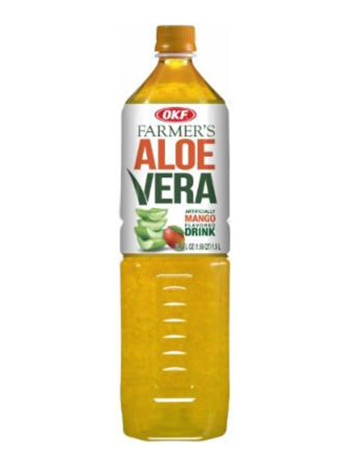 11168 - OKF Aloe Vera Drink, Mango - 1.5 Lt (Case of 12) - Box:  - Loc: F7