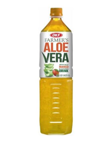 11168 - OKF Aloe Vera Drink, Mango - 1.5 Lt (Case of 12) - Box:  - Loc: F7