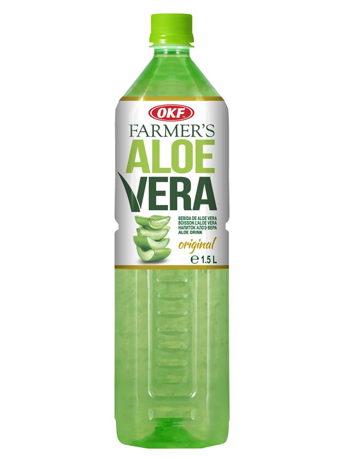 11169 - OKF Aloe Vera Drink, Original - 1.5 Lt (Case of 12) - Box:  - Loc: F7