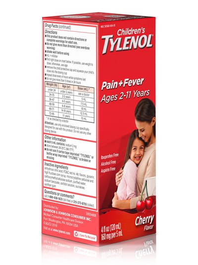 4822 - Tylenol Children's Pain & Fever, Cherry - 4 fl. oz. - Box:  - Loc: K3