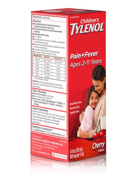 4822 - Tylenol Children's Pain & Fever, Cherry - 4 fl. oz. - Box:  - Loc: K3