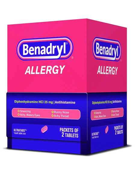 5243 - Benadryl Allergy 25mg - 25/2's - Box:  - Loc: K3