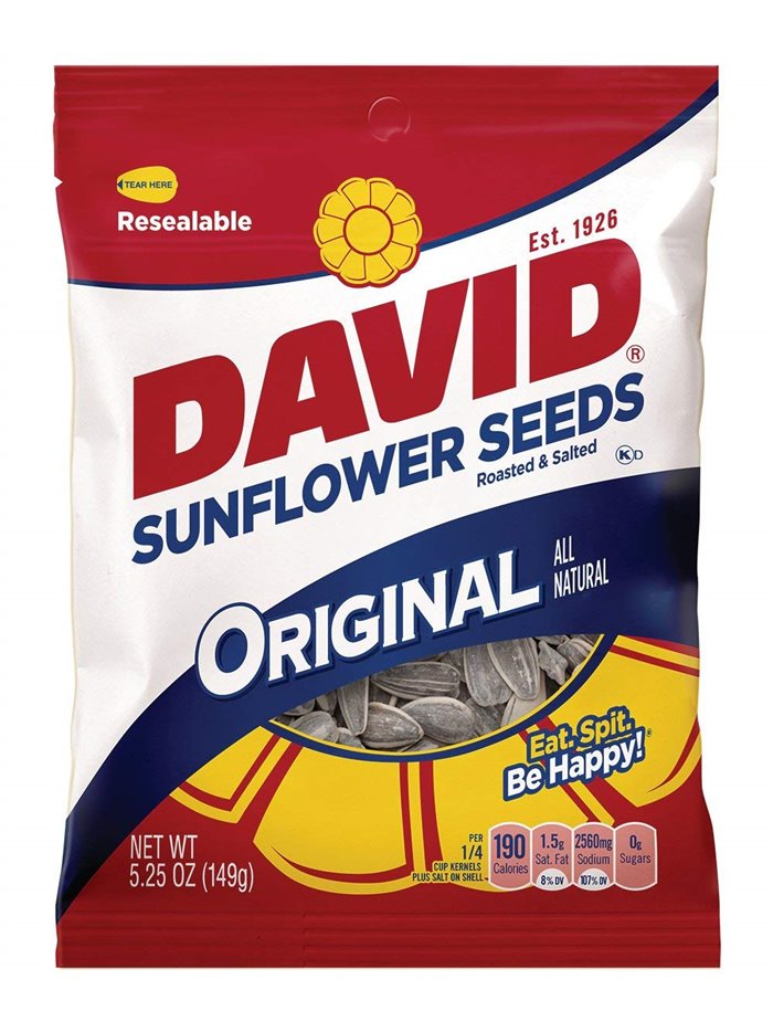 5376 - David Sunflower Seeds, Original - 5.25 oz. ( 12 Packs ) - Box:  - Loc: M11