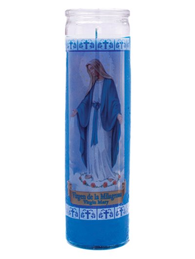 8481 - Candle Virgen Milagrosa - (Case of 12) - Box:  - Loc: H11