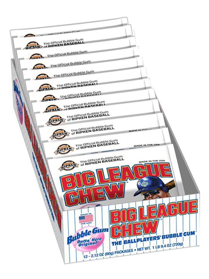 10035 - Big League Chew Original - 12ct - Box:  - Loc: L6