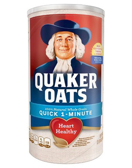 11543 - Quaker Oats Quick 1-Minute - 18 oz. (Pack of 12) - Box:  - Loc: H3