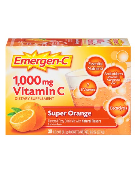 15174 - Emergen-C Vitamin C, Super Orange - 30 Bags - Box:  - Loc: N1
