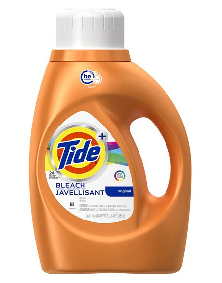 6969 - Tide Liquid Detergent, Bleach - 46 fl. oz. (Case of 6) - Box:  - Loc: C3