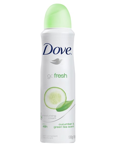 15868 - Dove Deodorant Spray, Go Fresh Cucumber & Green Tea - 150ml - Box:  - Loc: I7