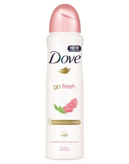 15869 - Dove Deodorant Spray, Go Fresh Pomegranate & Lemon - 150ml - Box:  - Loc: K8