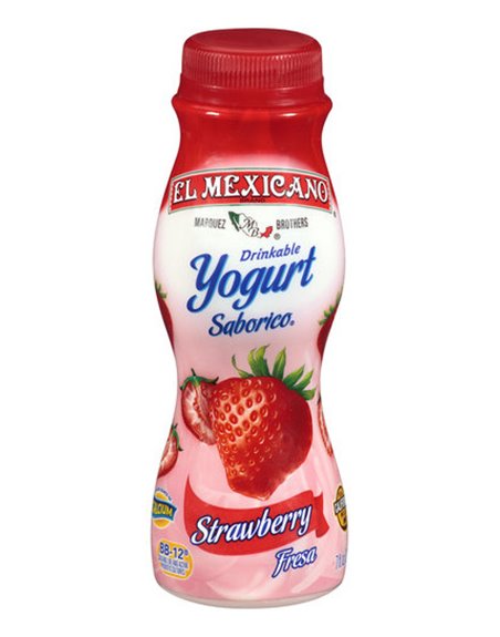 15885 - El Mexicano Yogurt Strawberry - 7 fl. oz. (12 Pack) - Box:  - Loc: NV-11