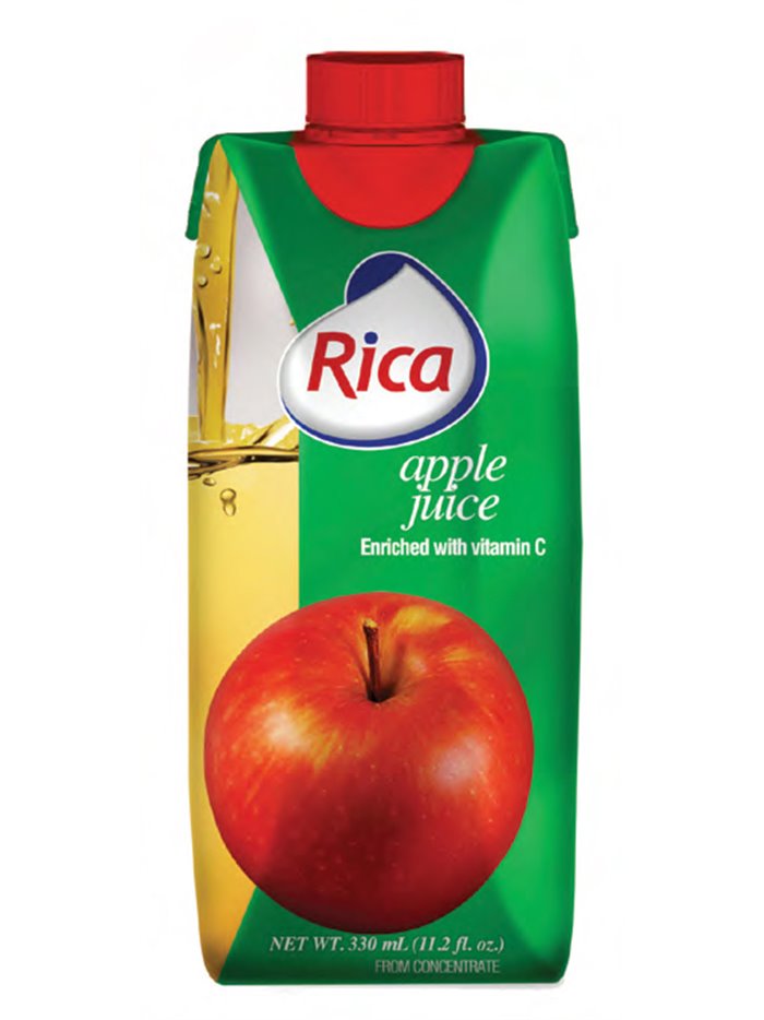 15967 - Rica Juice Apple - 330ml (Pack of 18) - Box:  - Loc: F2
