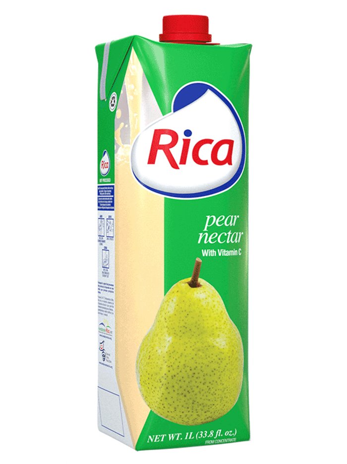 15993 - Rica Juice Pear - 1 Lt. (Pack of 12) - Box:  - Loc: F3