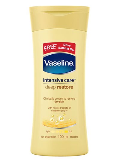 10072 - Vaseline Body Lotion, Deep Restore - 100ml - Box:  - Loc: J0