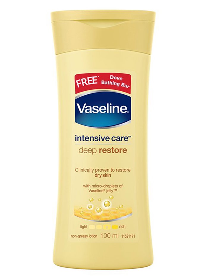 10072 - Vaseline Body Lotion, Deep Restore - 100ml - Box:  - Loc: J0