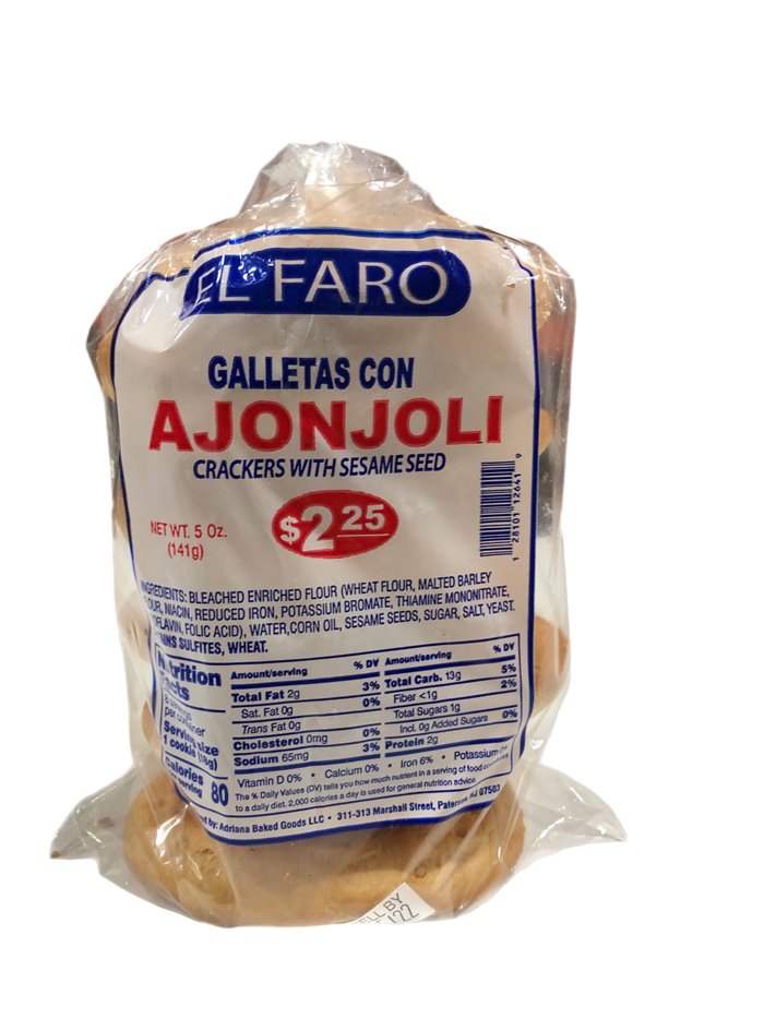 16061 - El Faro Galleta Ajonjoli (Sesame Crackers) - 6oz. (Case of 12) - Box:  - Loc: Q2