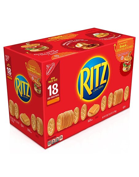 16179 - Ritz Crackers - 3 lb. (18 Packs) - Box:  - Loc: F4