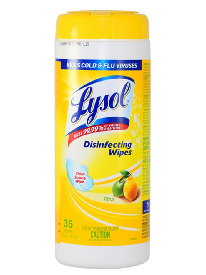16180 - Lysol Disinfectant Wipes, Citrus - 35ct - Box:  - Loc: I8