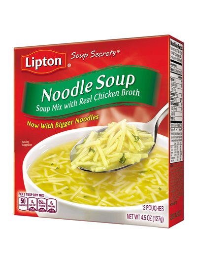 16296 - Lipton Noodle Soup 2 Pouches - 4.5 oz (Case of 112) - Box:  - Loc: 12P