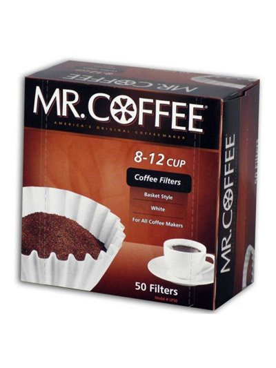 16406 - Mr. Coffee Coffee Filters, 8-12 Cups - 50ct - Box:  - Loc: J12
