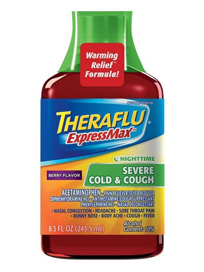 16425 - Theraflu Liquid Nighttime - 8.3 fl. oz. - Box:  - Loc: K4