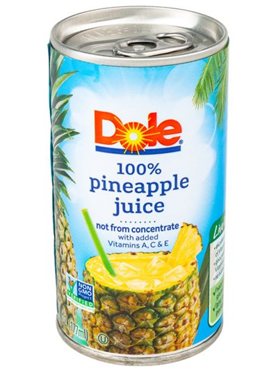 16502 - Dole Pineapple Juice - 6 fl. oz. (Case of 48) - Box:  - Loc: 12M