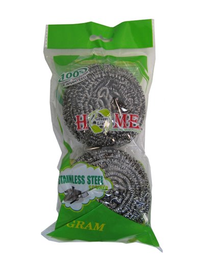 16516 - Stainless Steel Scourer - 40g (2 Pack). (Case of 72) - Box:  - Loc: J8