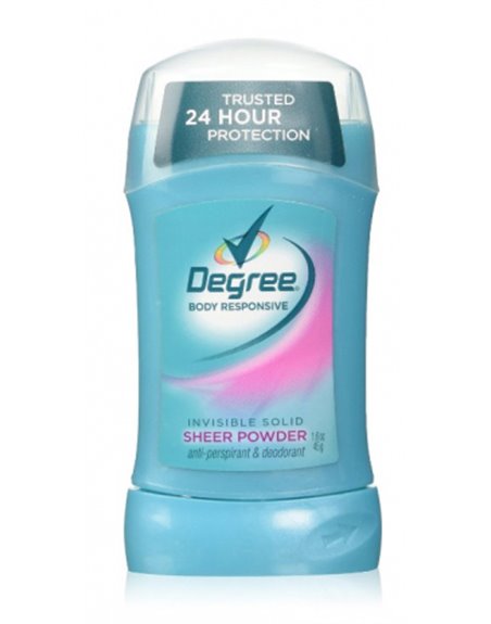 16603 - Degree Women Sheer Powder - 1.6 oz. - Box:  - Loc: K8