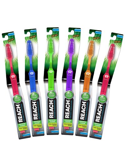16635 - Reach Toothbrush Crystal Clean, Medium - (Pack of 6) - Box:  - Loc: K9