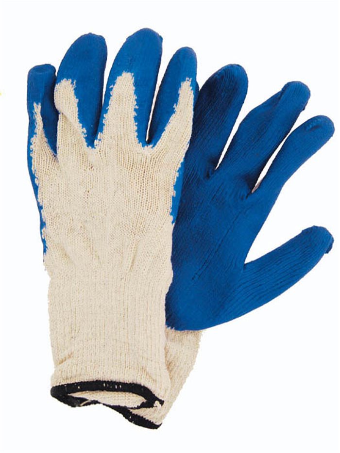 16742 - Gloves Work With Latex Coated, Blue - 10 Pack - Box:  - Loc: I5